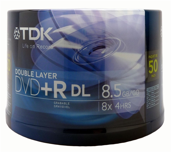 TDK Branded Dual Layer DVD+R